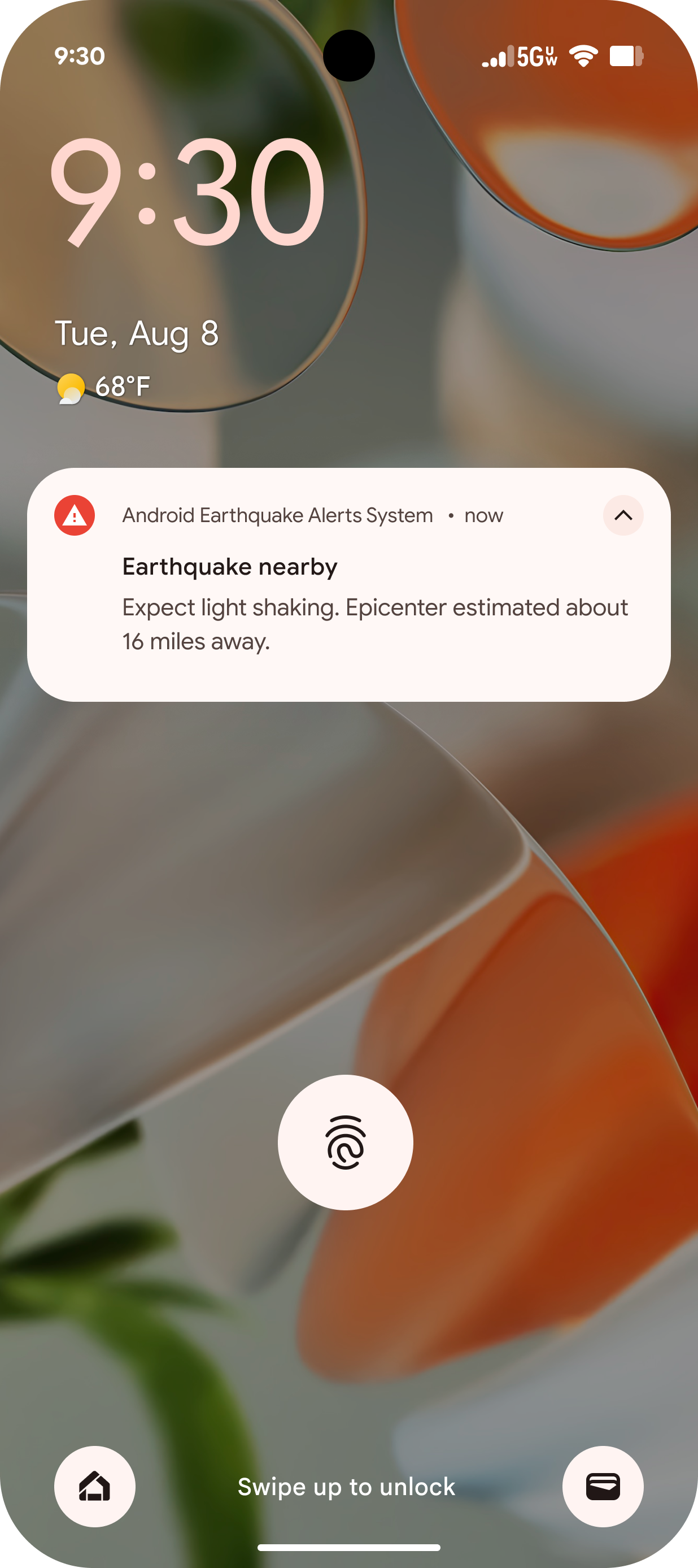 Tela do celular com alerta Be Aware (Fique Ciente)