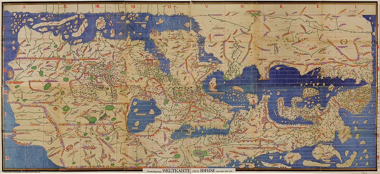 A Tabula Rogeriana, mapa-múndi do geógrafo al-Idrisi, natural de Ceuta.