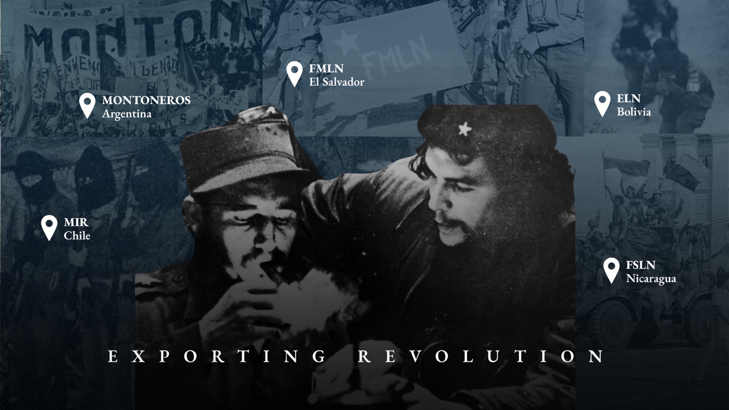 Imagem de abertura da seção III sobre a exportação da revolução cubana