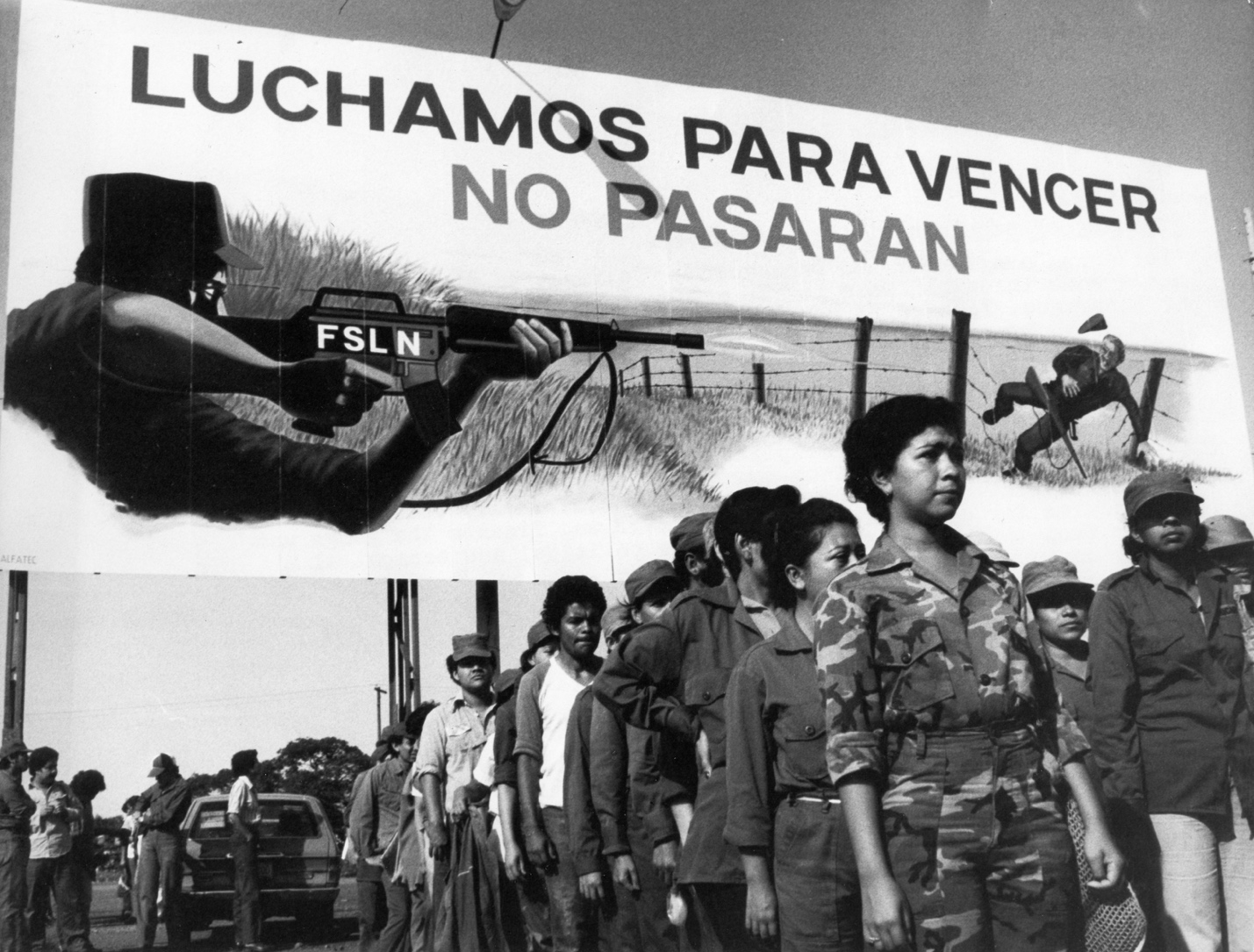 Lema da Milícia Popular da Nicarágua, do Exército Popular Sandinista, em 1980