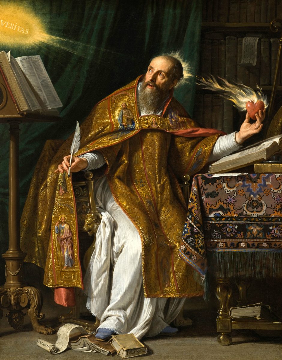 Retrato de Santo Agostinho por Philippe de Champaigne.