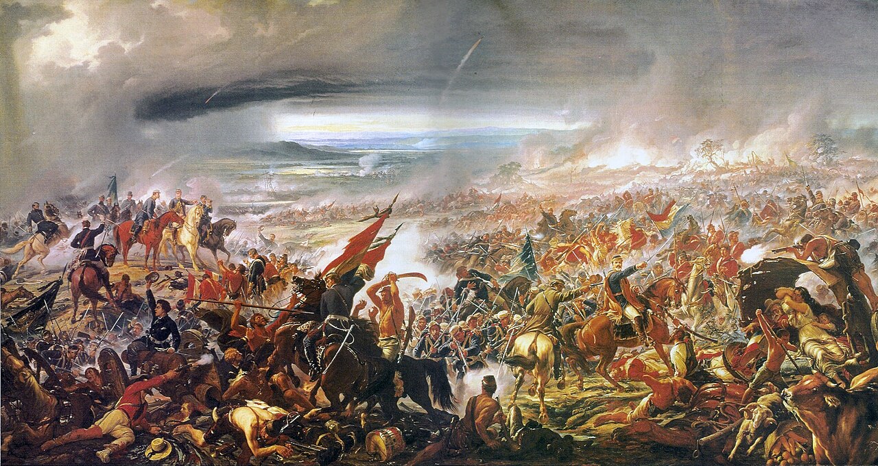 Batalha do Avaí, de Pedro Américo — a Guerra do Paraguai sob o olhar brasileiro.