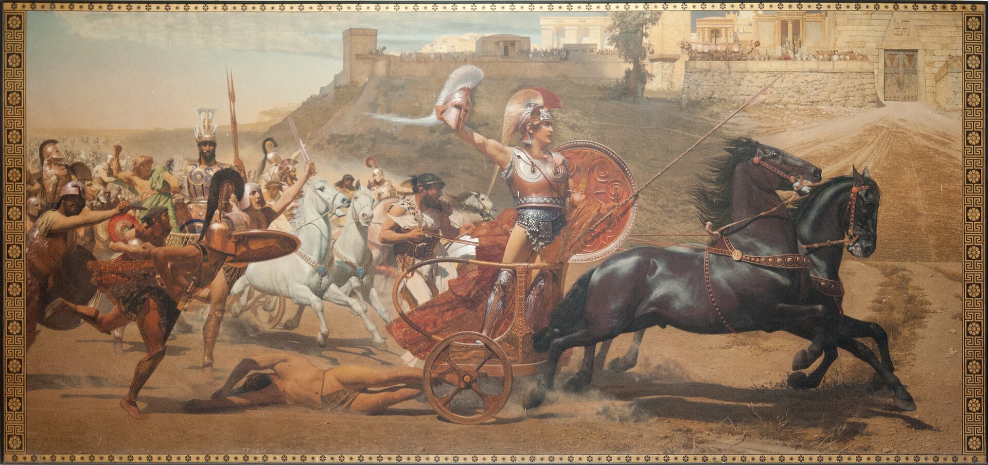 Aquiles arrasta o corpo de Heitor