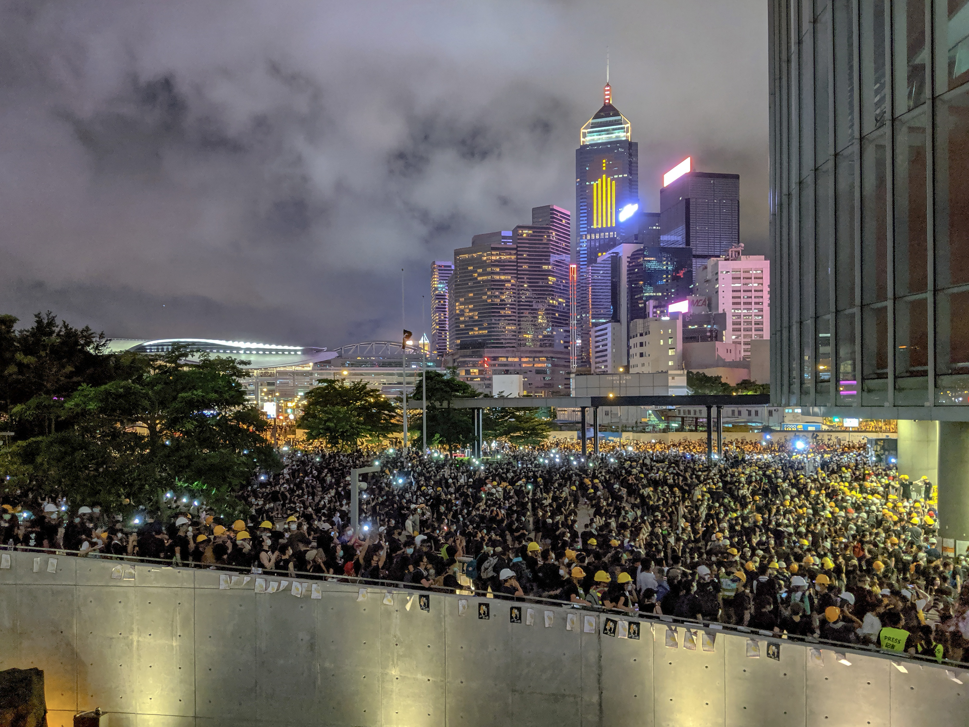 Marcha em Hong Kong em 1º de julho de 2019, ano que antecedeu a Lei de Segurança Nacional.