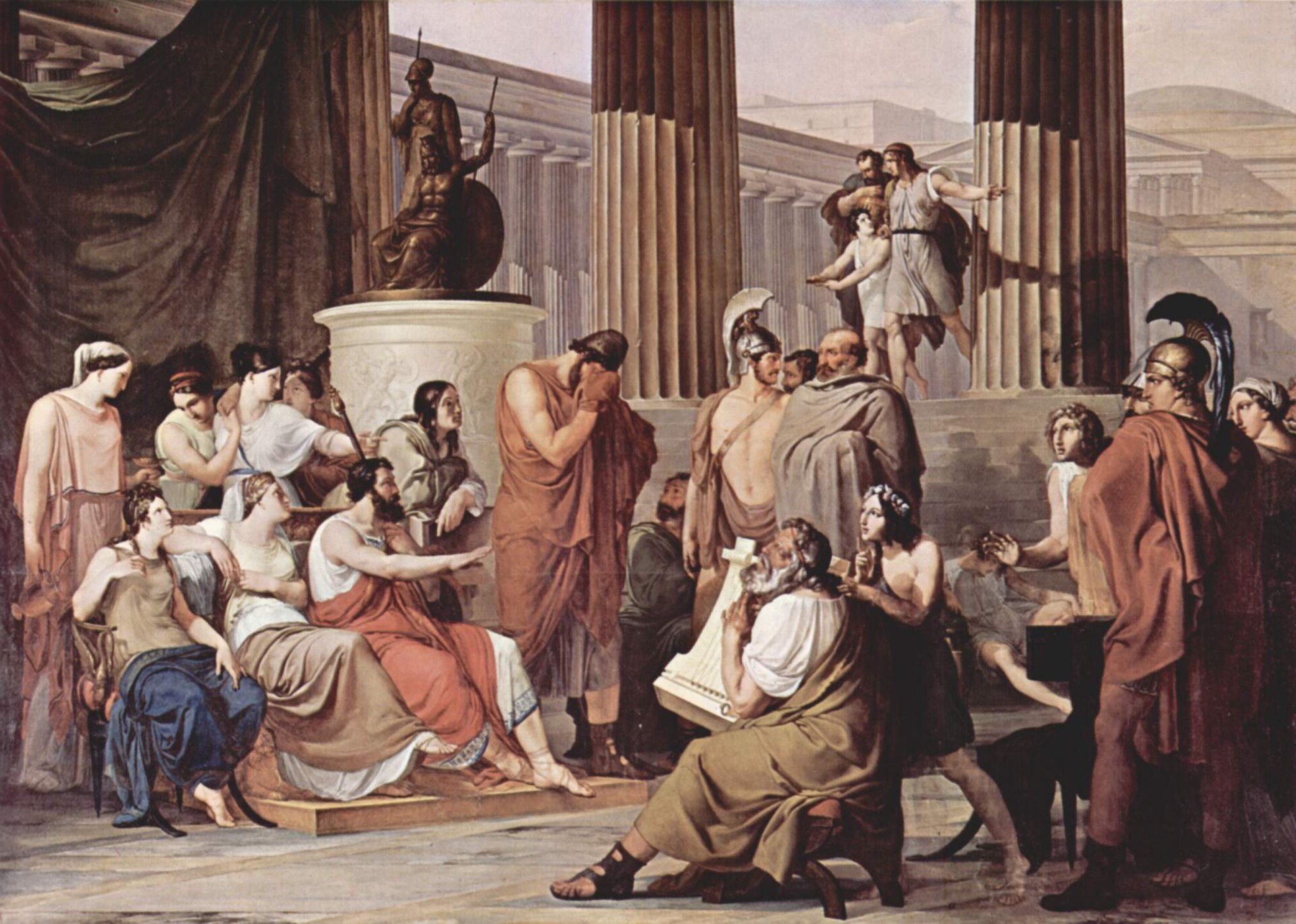 Ulisses chora na corte de Alcínoo