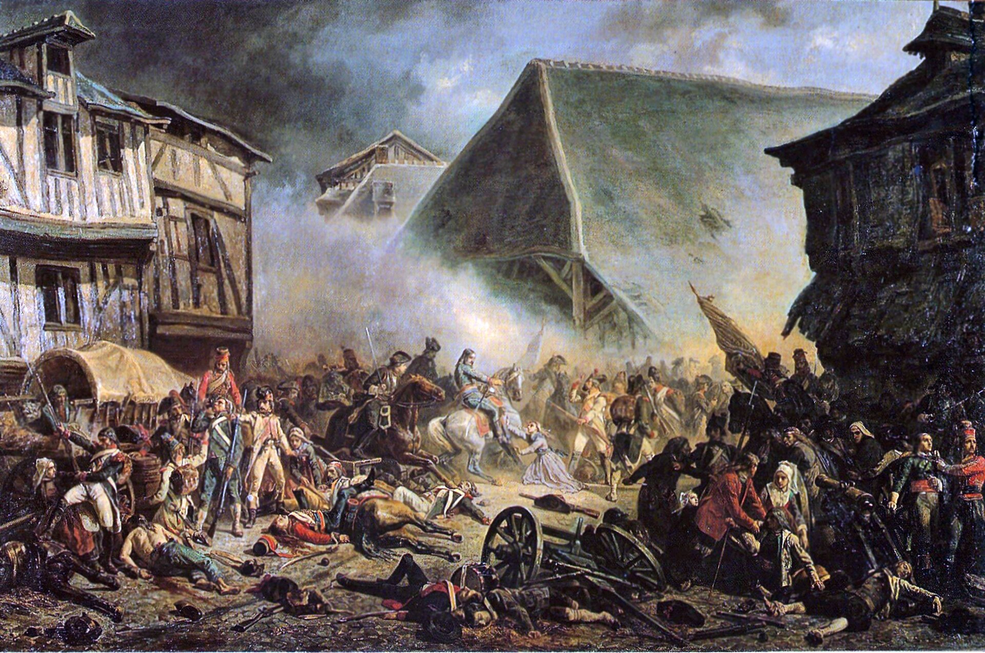 A batalha de Le Mans, dezembro de 1793, em tela de Jean Sorieul.