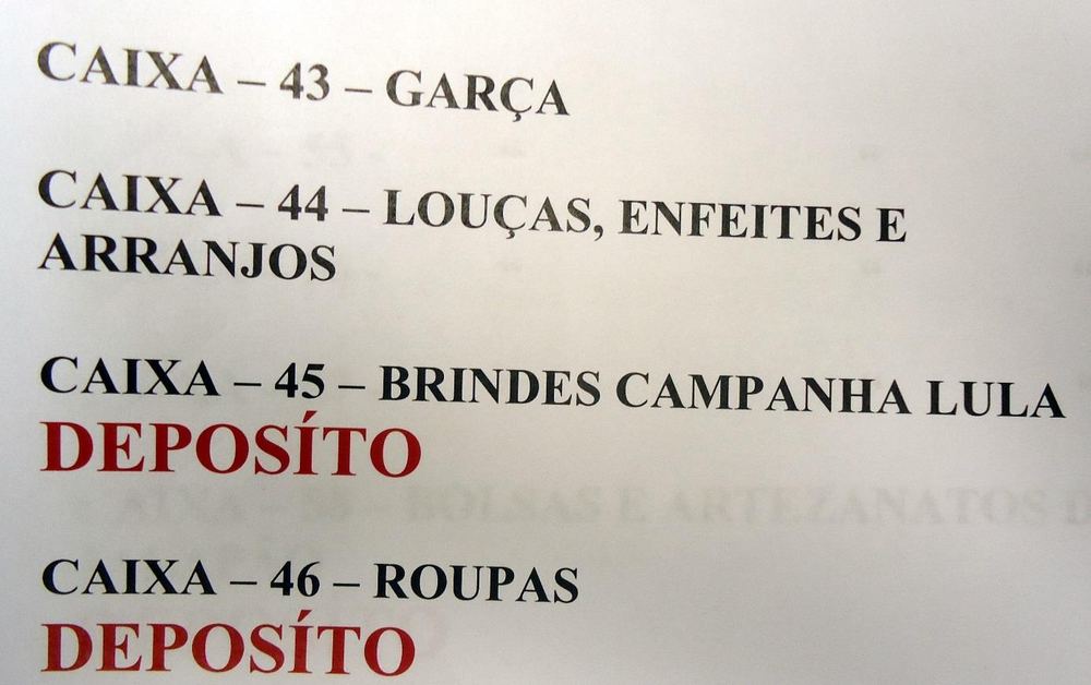 Figuras 87 e 88 do Laudo 0392/2016 da Polícia Federal — Imagens de inscrições da referida relação.